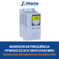 Inversor de Frequência CFW500 G2 5CV 10A 380V Trifásico Industrial WEG