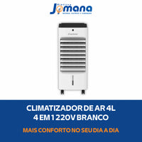 Climatizador De Ar 4 Litros Ventila, Umidifica, Refri - 4 Em 1  Branco 220v