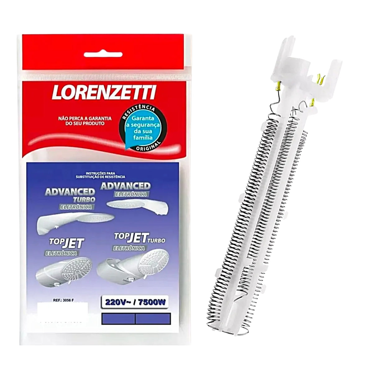 Resistência Lorenzetti Advanced - Top Jet Eletrônica 220V 7500W – Ref. 3056-F