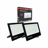Kit 2 Refletores LED Slim Temperatura de cor Branco-frio 100W 6500K IP65 Bivolt Avant